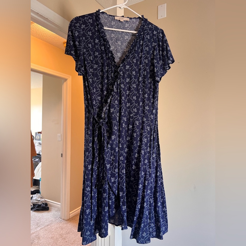 LOFT Midi Wrap Dress